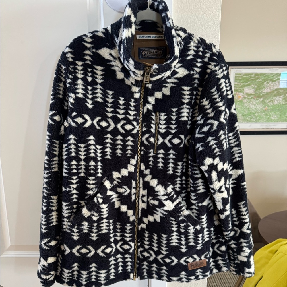 Pendleton Black And White Patterned Jacket - image 1